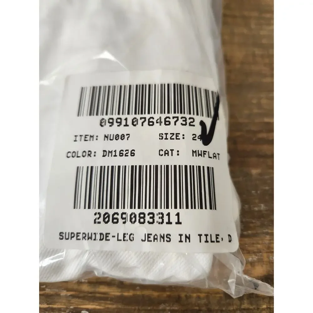 NWT Madewell Superwide-Leg Jeans: Airy Denim Edition White 24